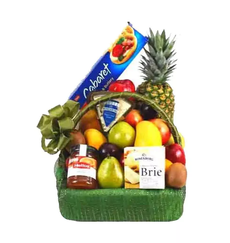 Gorgeous Fruits N Gourmet Delicacy Gift Basket