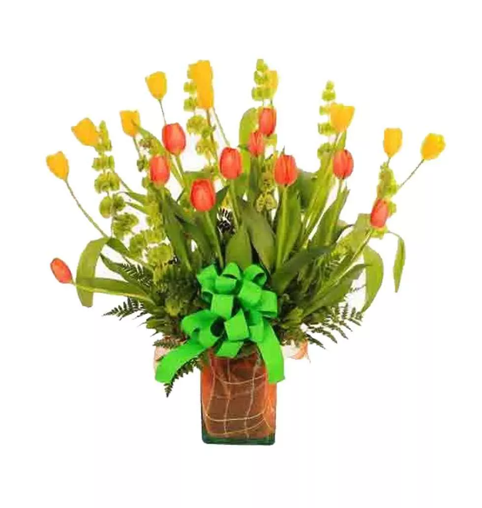 Sunny Morning Flower Bouquet of Tulips